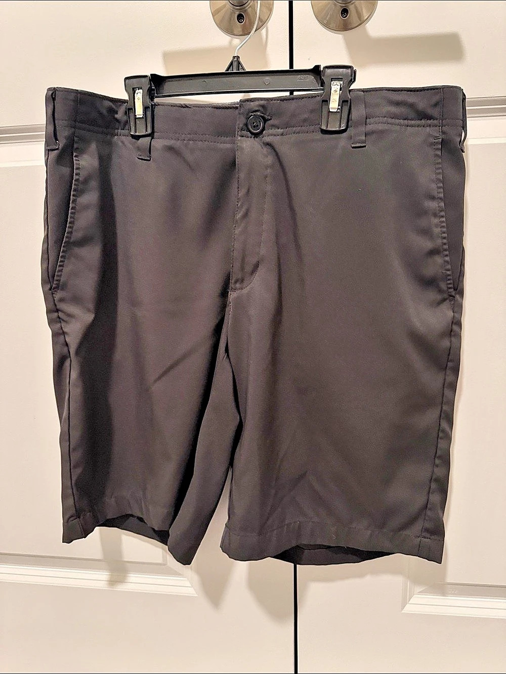 bcbg Men's Flat Front Shorts Black Waist 36 Like New